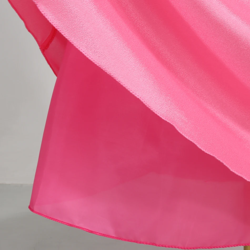 Pfirsich Kleid Mädchen Cosplay Prinzessin Kostüme Geburtstag Party Bühne Leistung Outfits Kinder Karneval Ausgefallene Kleidung – Detail 13