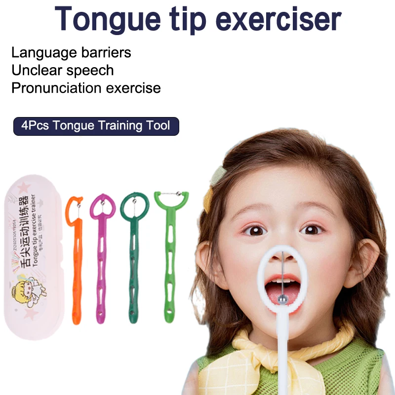 3/4 Teile/schachtel Kinder Zunge Spitze Exerciser Mund Zunge Spitze Trainer Zunge Muskel Rehabilitation Korrigierende Trainer Sprechen Werkzeug – Detail 9