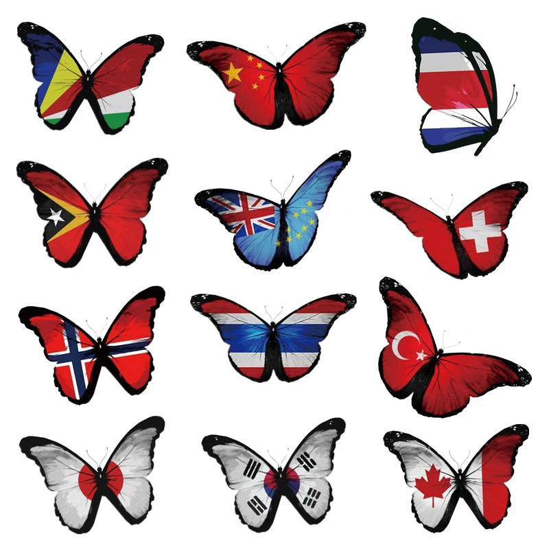 Iron Flag Stickers Clothes Patches Clothing Butterfly Patch Clothes