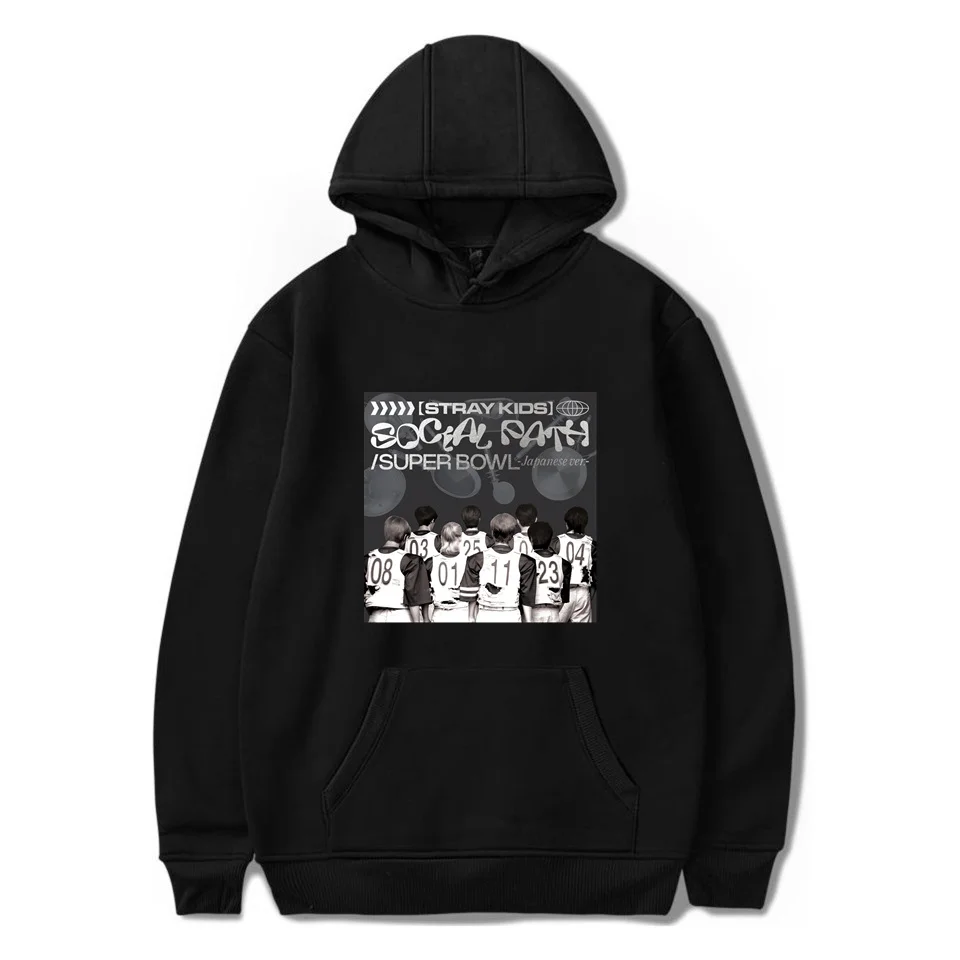 

Kpop Stray Kids Hoodies SKZ JAPAN 1st EP Social Path Hoodie Women Men Y2k Fashion Oversized Sweatshirts Straykids Fans Clothes