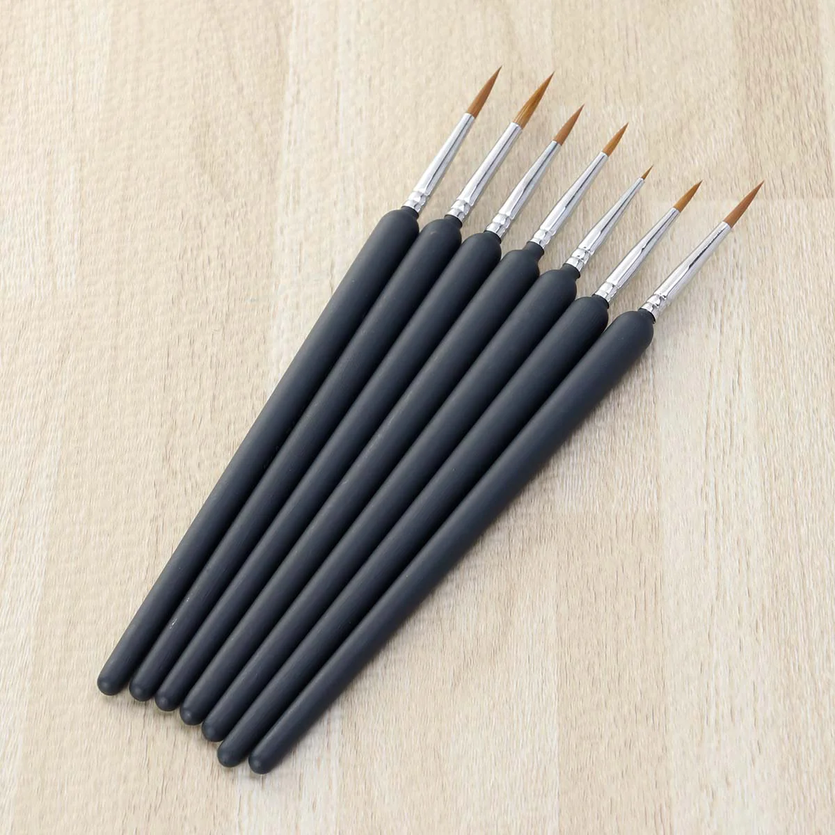 

7pcs Detail Brushes Set Miniature Painting Brushes Painting Supplies for, Watercolor, Oil,, Nail, Scale Model Painting, Drawing