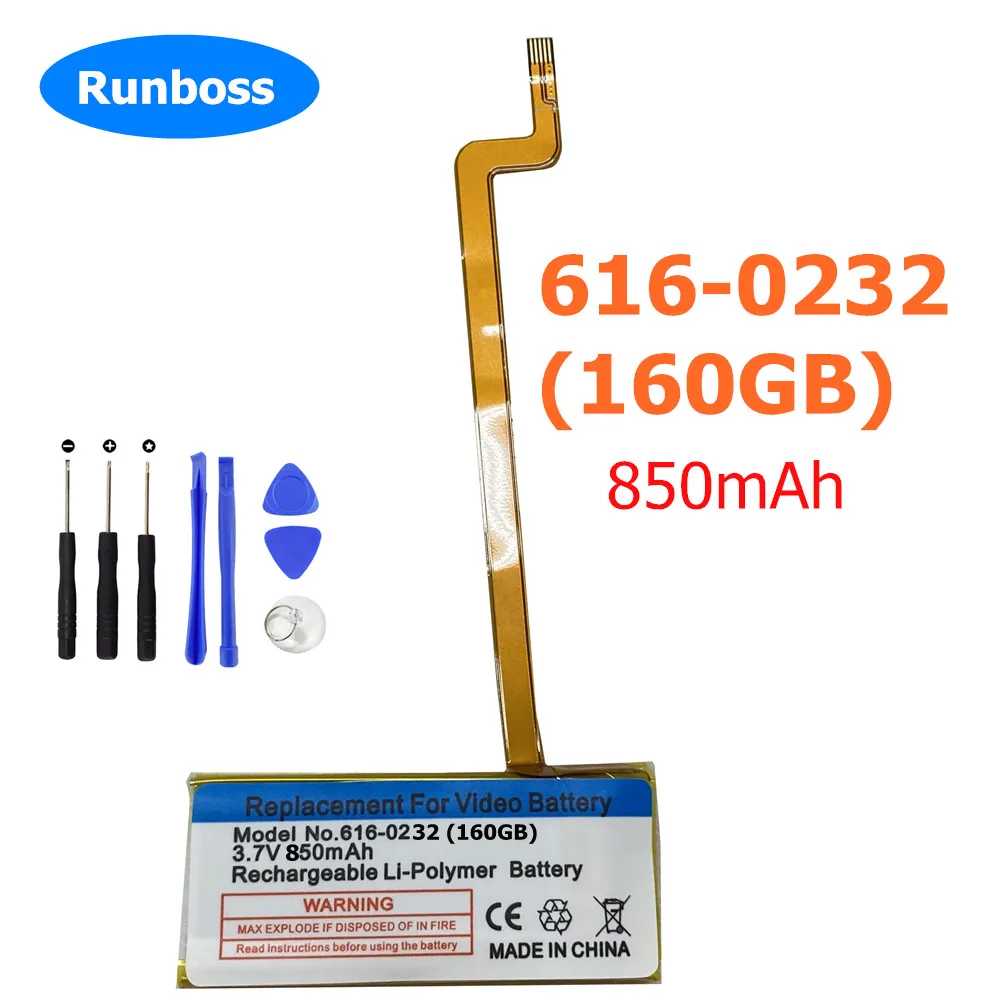 

616-0232 850mAh Battery For iPod 5th Video 160GB 6th gen Classic Thick 160GB 616-0232 Battery + Tools