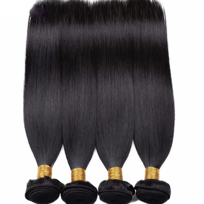 Straight Hair 4 Bundles Cranberry Hair Natural Black Color Remy Brazilian Weave Bundles 100% Remy Human Extensions