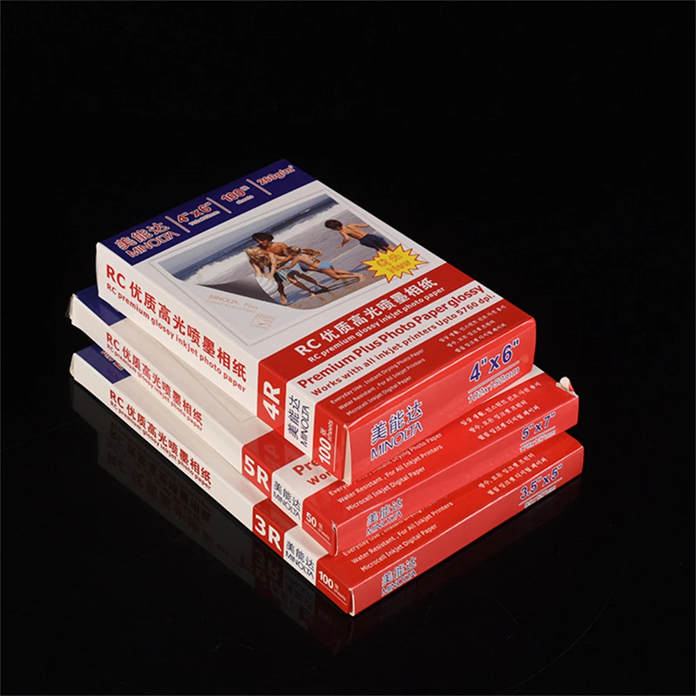 MINOLTA 260g A4 3R 4R 5R RC Glossy Photo Paper High Gloss Quick Dry for Canon Epson HP Color Inkjet Printer 20/50/100sheets