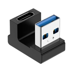 USB 3.0 to Type C Right Angle Adapter Connector (U shaped front)