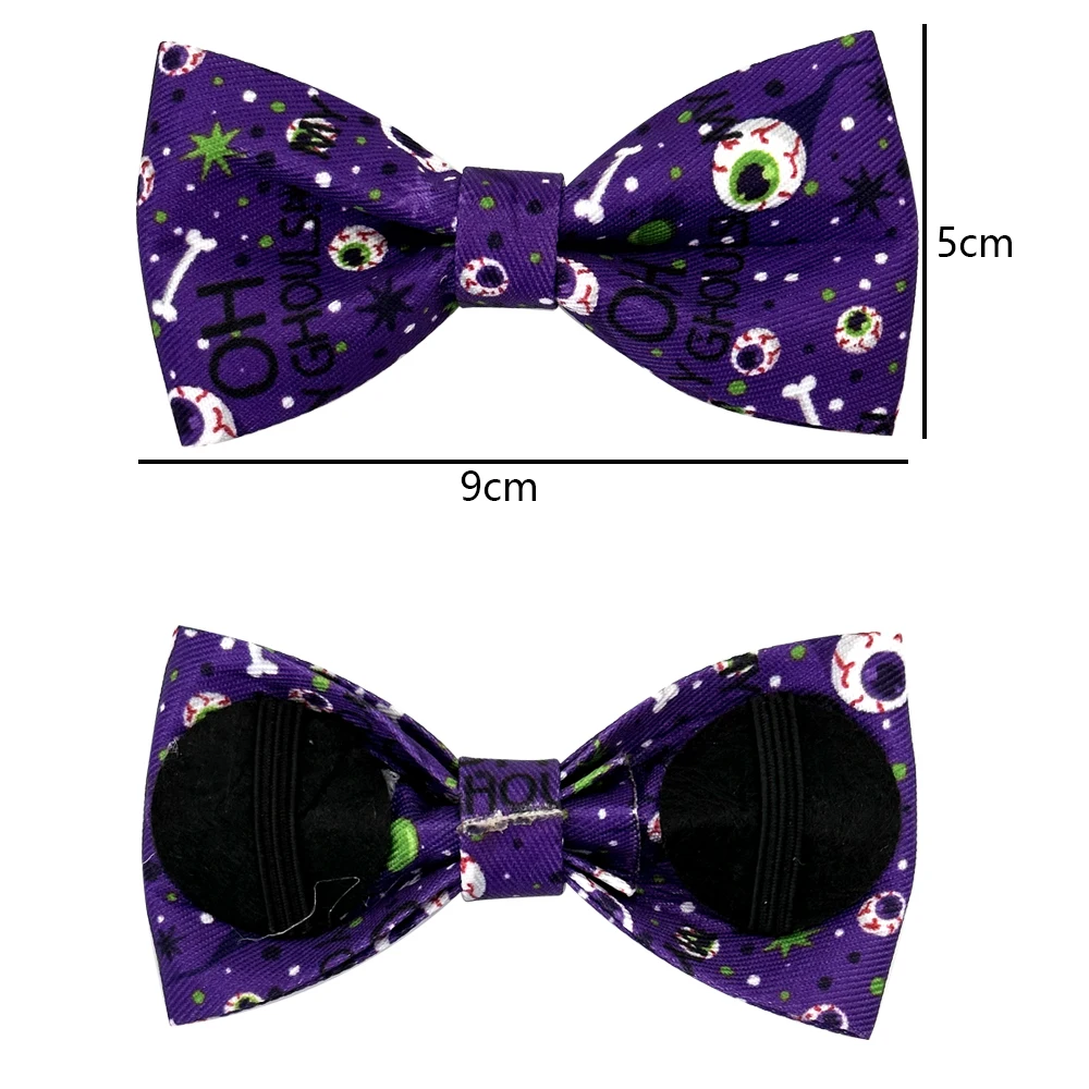 50/100pcs Fashion Dog Accessories Removable Dog Bow Tie Collar Accessories Halloween Style Dog Bows Pet Supplies Dog Bowties 6