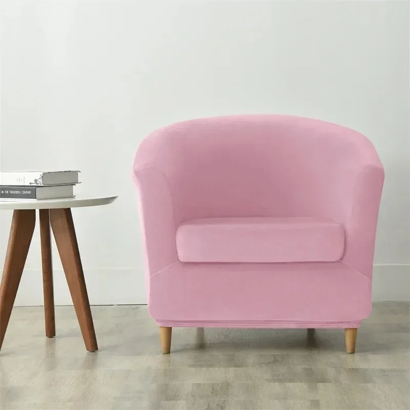 Velvet Sofa Cover Single Sofa Cover for Living Room Elastic Solid Color Armchair Slipcover for Bar Home Counter with Seat Covers 2