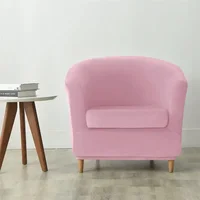 Velvet Sofa Cover Single Sofa Cover for Living Room Elastic Solid Color Armchair Slipcover for Bar Home Counter with Seat Covers 2