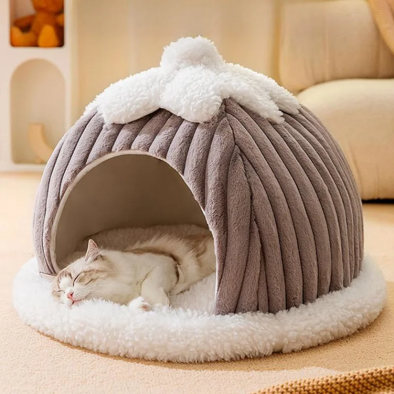 

Winter Cozy Pet House Dogs Soft Nest Kennel Sleeping Cave Cat Dog Puppy Warm Thickening Tents Bed Nest For Small Dogs Cats