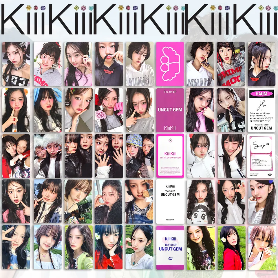 KPOP KIIIKIII New Album UNCUT GEM Photocard High Quality Double