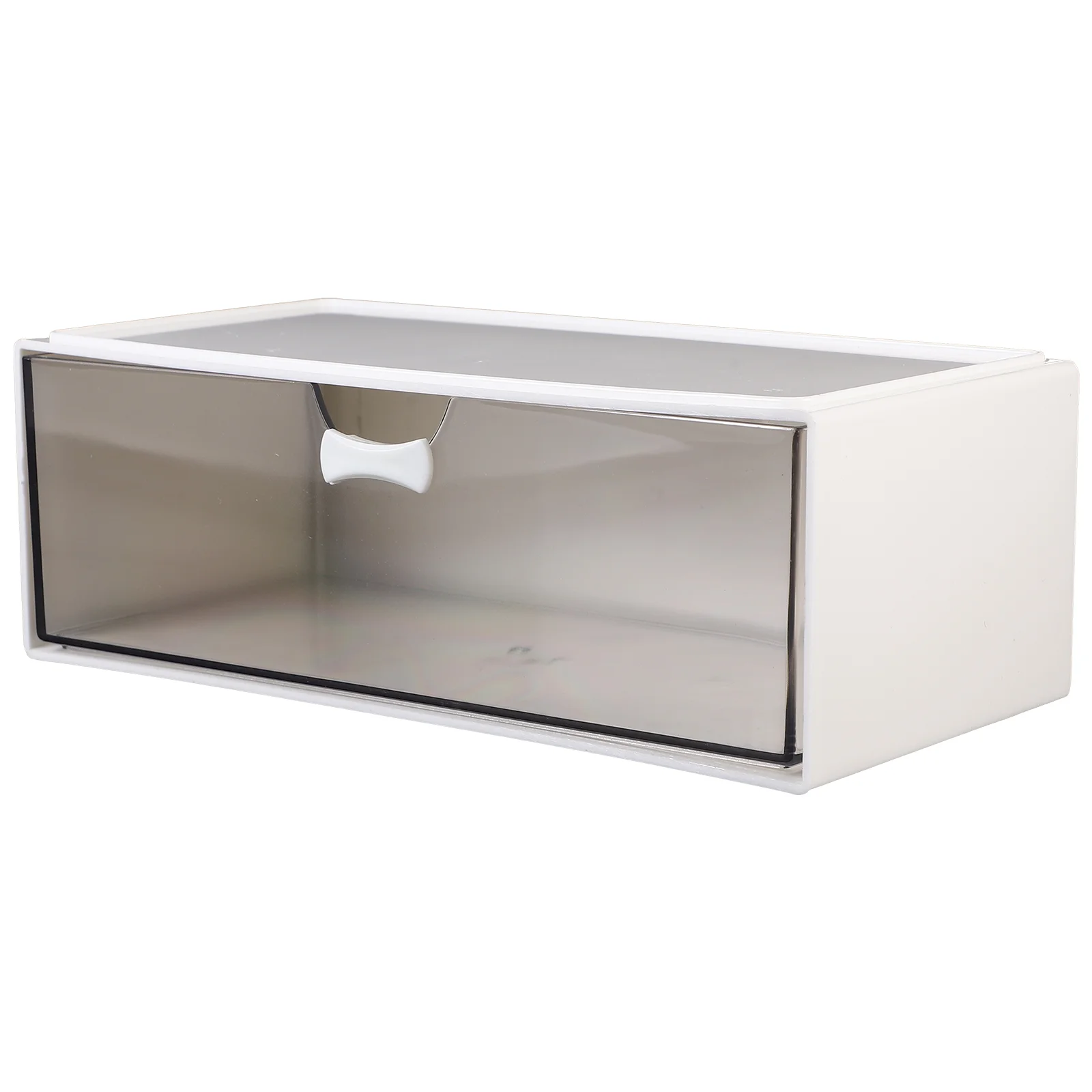 

Desktop Small Drawer Clear Storage Box Desktop Stationery Organizer Single Drawer Organizer