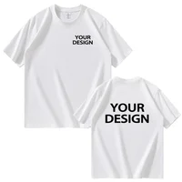 T-shirts en coton pour hommes et femmes, imprimés personnalisés, amples, décontractés, à la mode, personnalisez votre motif de Logo, gilet Camisole à manches courtes 4