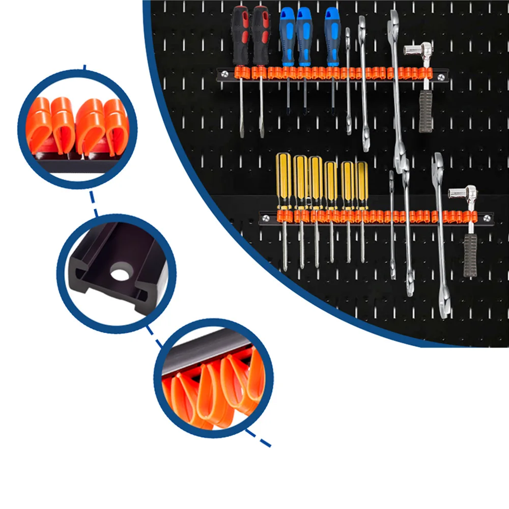 ABS Stronge Plastic Wrench Screwdriver Organizer Rail Rack Storage Holder Garage Workshops Wall Mount Hardware Tool cabinet tool organizer wrench organizer wrench holder screwdriver organizer