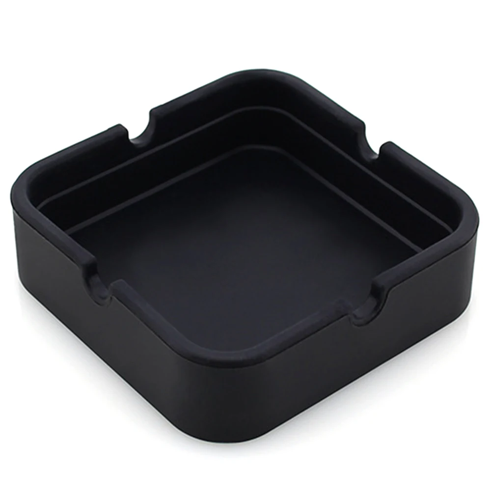 Silicone Ashtray Square Ash tray Washable Drop Resistance Cigar Men Soft Eco-Friendly Ashtray Home Decoration Silicone Ashtray Cigarettes Ashtray