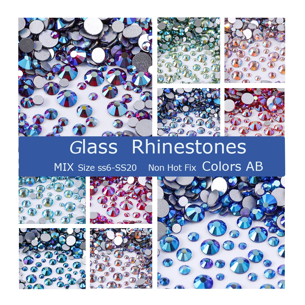 300 x 4 mm Self Adhesive Rhinestones Diamante Crystal AB Sparkle