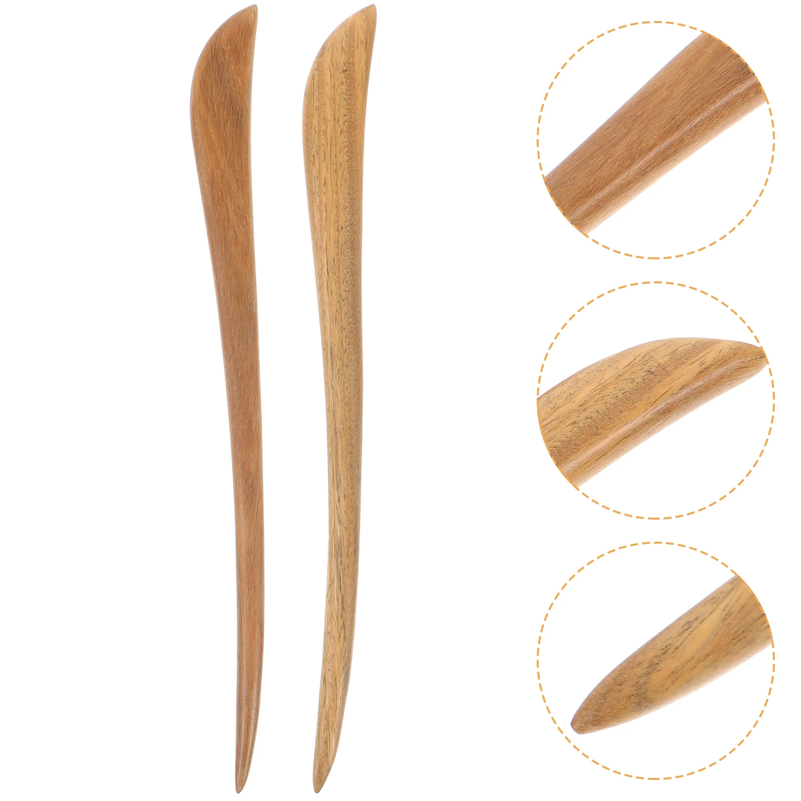 

2 Pcs Vintage Hairpin Women Chopsticks Decorative Barrettes Retro Green Sandalwood