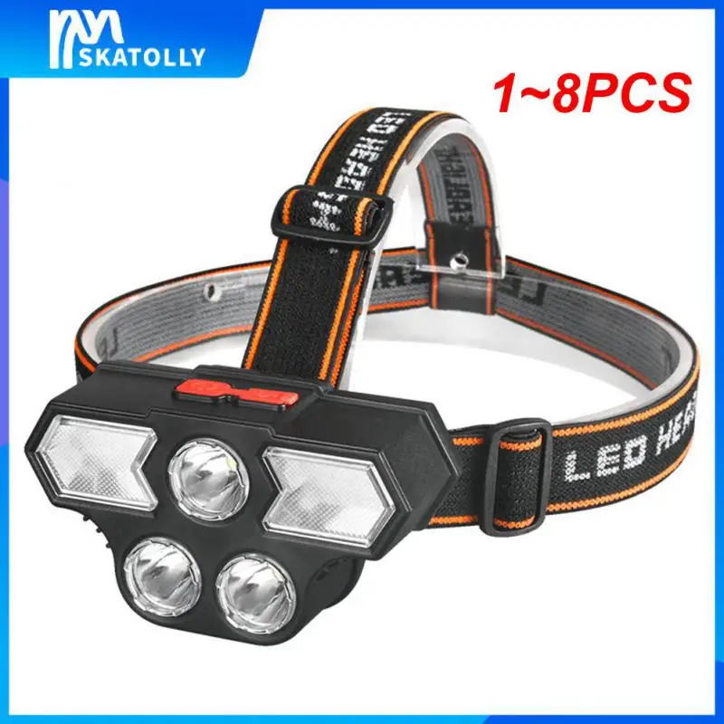 

1~8PCS Portable Multi-function Outdoor Bright Light Eleven Core High-power Long-range Waterproof Durable Night Fishing Light