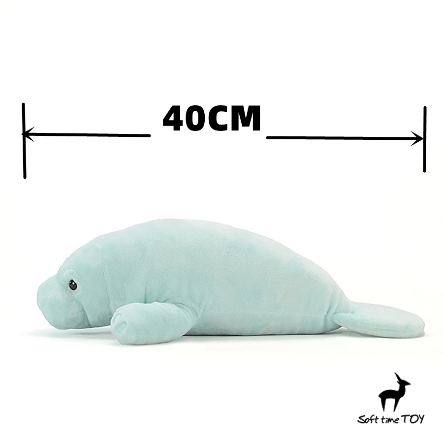 Manatee High Fidelity Anime Cute Mermaid Plushie Sea Cow Plush Toys Lifelike Animals Simulation Stuffed Doll Kawai Toy Gifts Kid 2