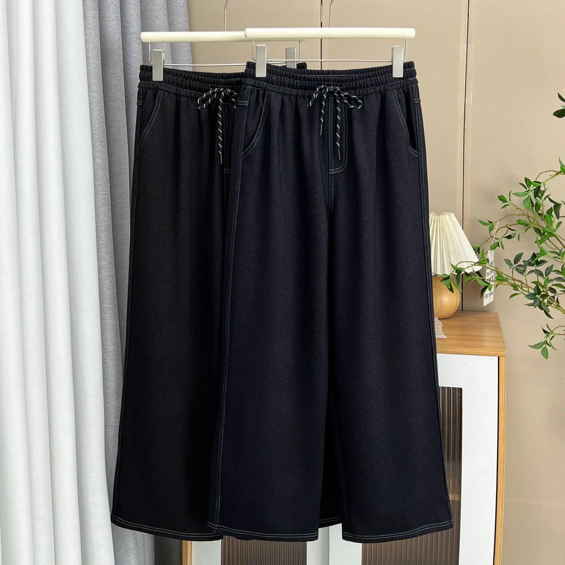 XXXXL Fashion Plus Size Women's Jeans Autumn New Casual Straight Leg Soft Long Pants 641