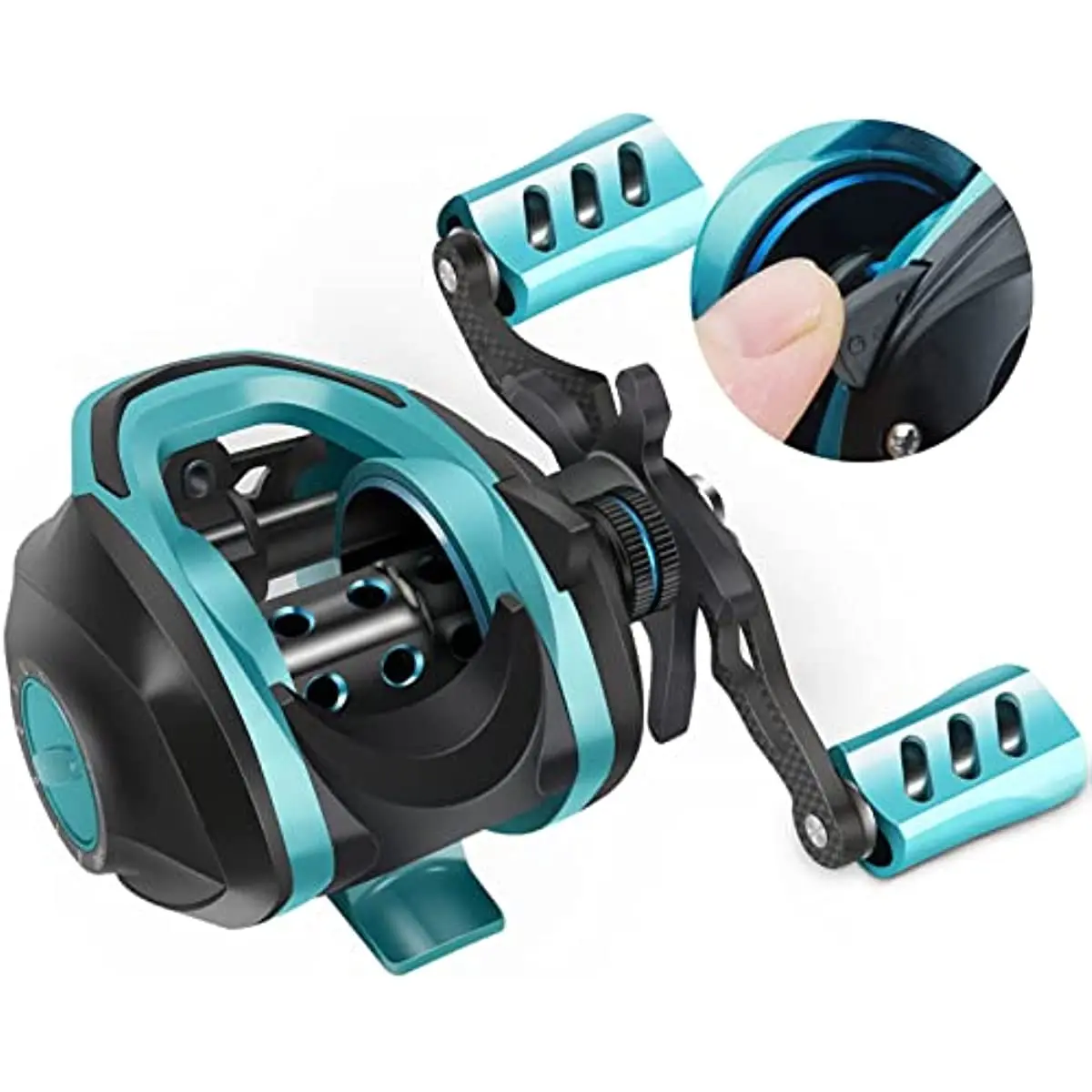 

ZUKIBO Fishing reel PD200 Bait Casting Reel Big Game 20kg Max Drag jigging Fishing Reel 18+1 BB 7.2:1 Baitcasting reel Pesca