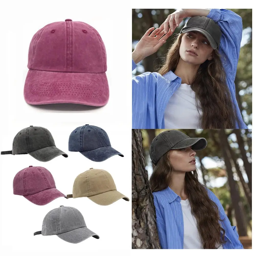 

Vintage Baseball Cap Washed Cowboy Hat Hats Brimmed Caps Headwear Hat Duck-tip Hip-hop Men's Peaked Hat Sports Unisex W9g4