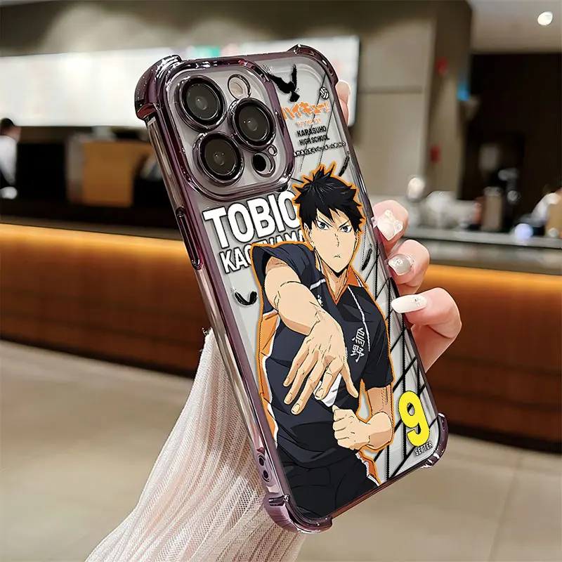 Premium Haikyuu Shoyo Hinata Plating Anti-Fall Airbag Case