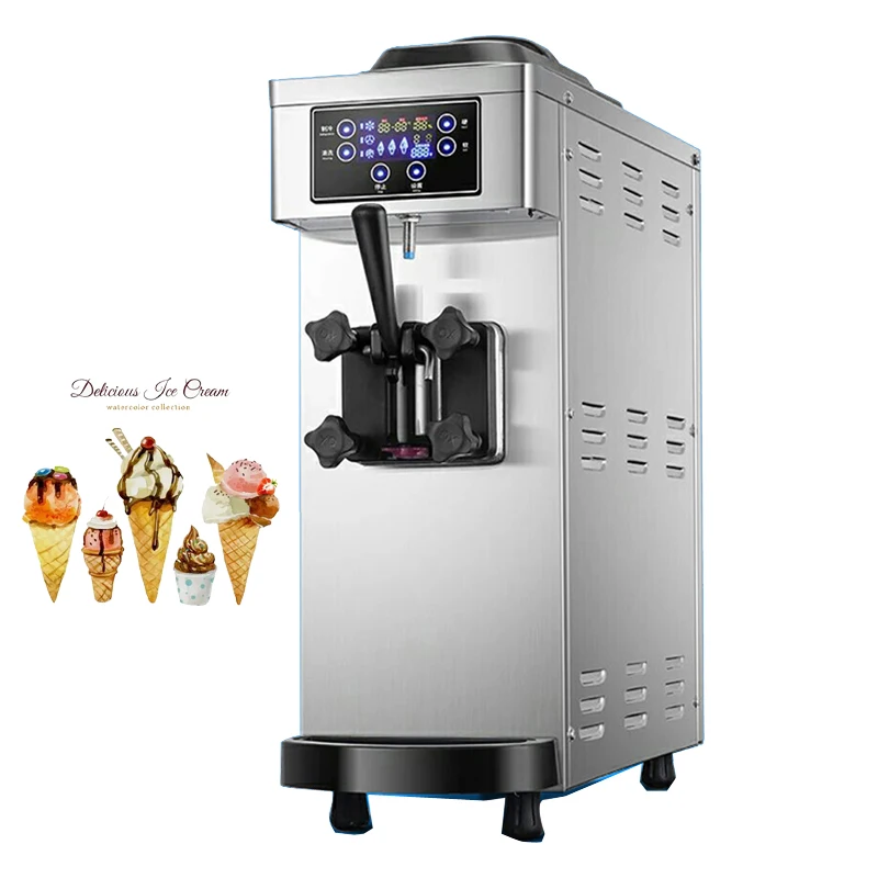 

Commercial Soft Ice Cream Machine Fridge to Make Desktop Ice Cream Making Machine Electric Single Head Ice Cream Makers