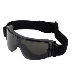 Enhanced Tactical Anti - Impact Protective Sports Goggles (Black)