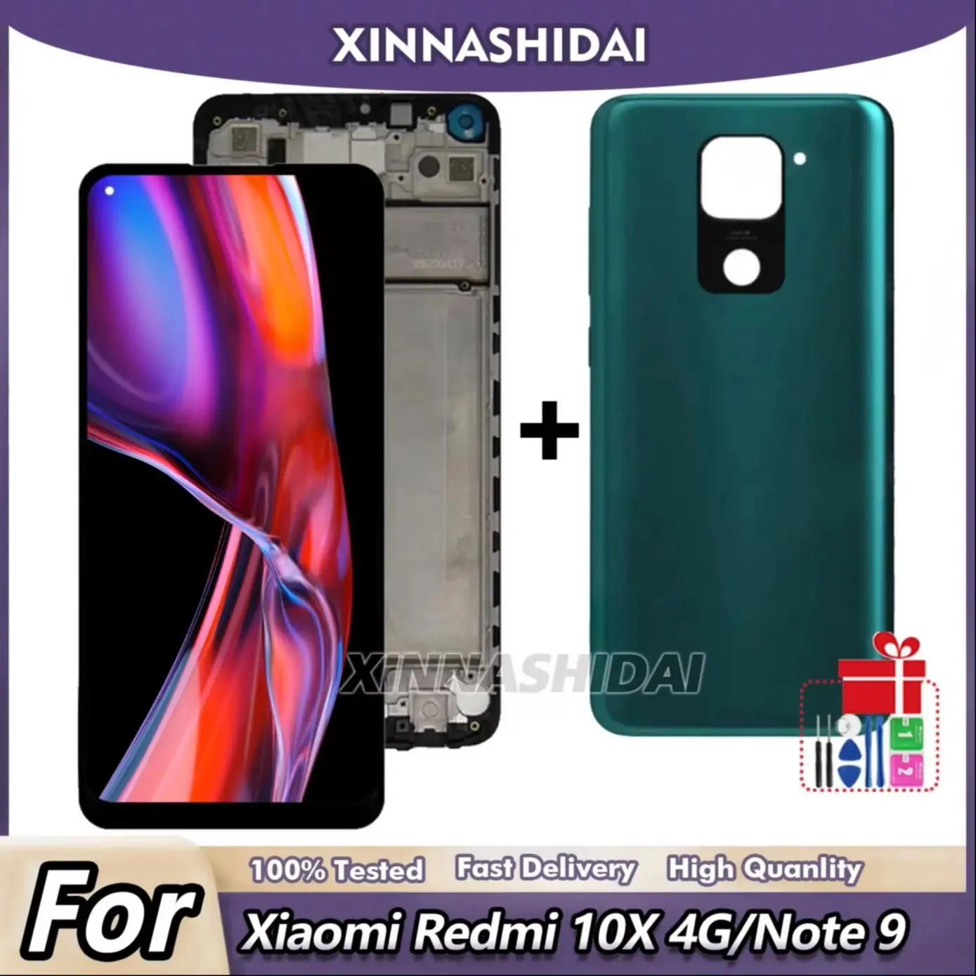 Gufuwo Custodia per Redmi Note 9/Redmi 10X 4G M2003J15SC, Copertura Morbida in TPU Sfumato - Antigraffio Ultra Sottile con Protezione Antishock Cover per Xiaomi Redmi Note 9 Blu/Rosa