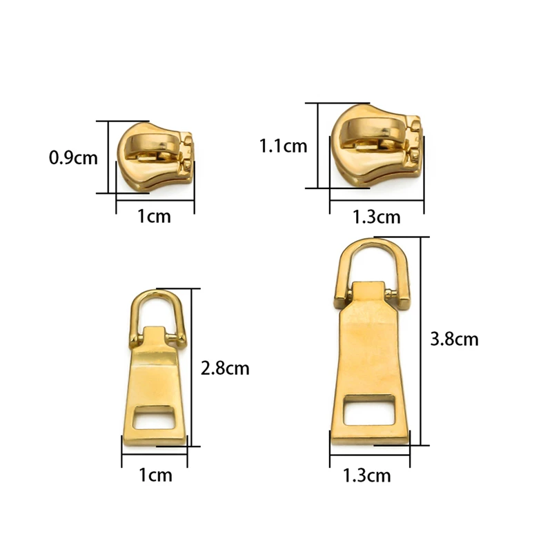 2pcs Detachable Zipper Pullers Zipper Sliders Head Zippers Fixer Repair kits for Backpack Coat Bag DIY Sewing Craft Accessories
