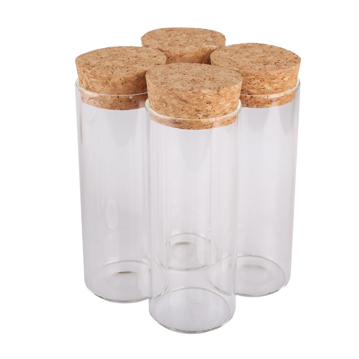 24 Pieces 120ml Test Tubes with Cork Stopper 47*120mm Spice Jars Glass Vials Storage Jar Glass Containers for Wedding Craft DIY 4