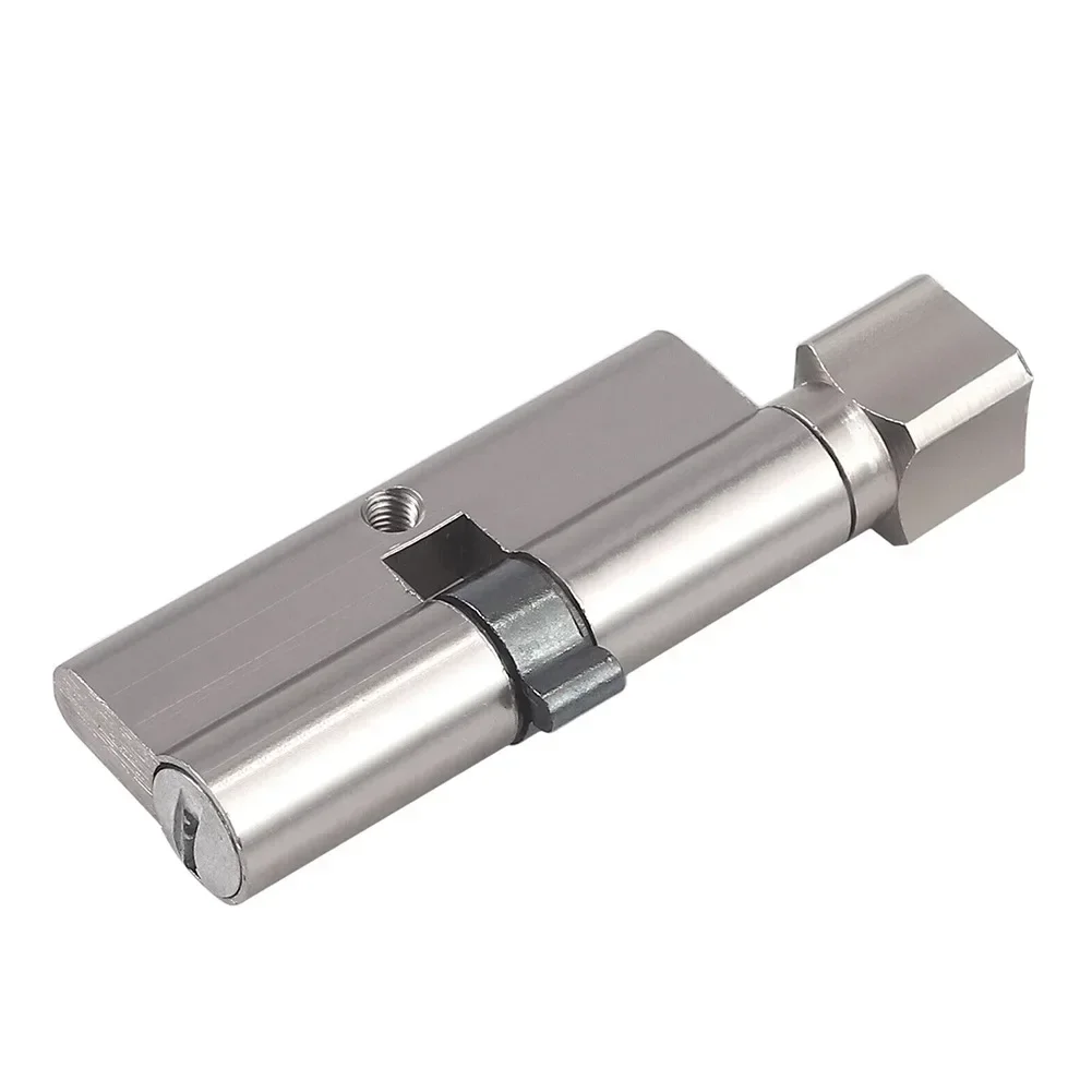 Euro Cylinder Door Lock, Anti Pick Mechanism, Construction, Thumb Turn for Easy Operation, Complete with 3 Keys, Silver Tone