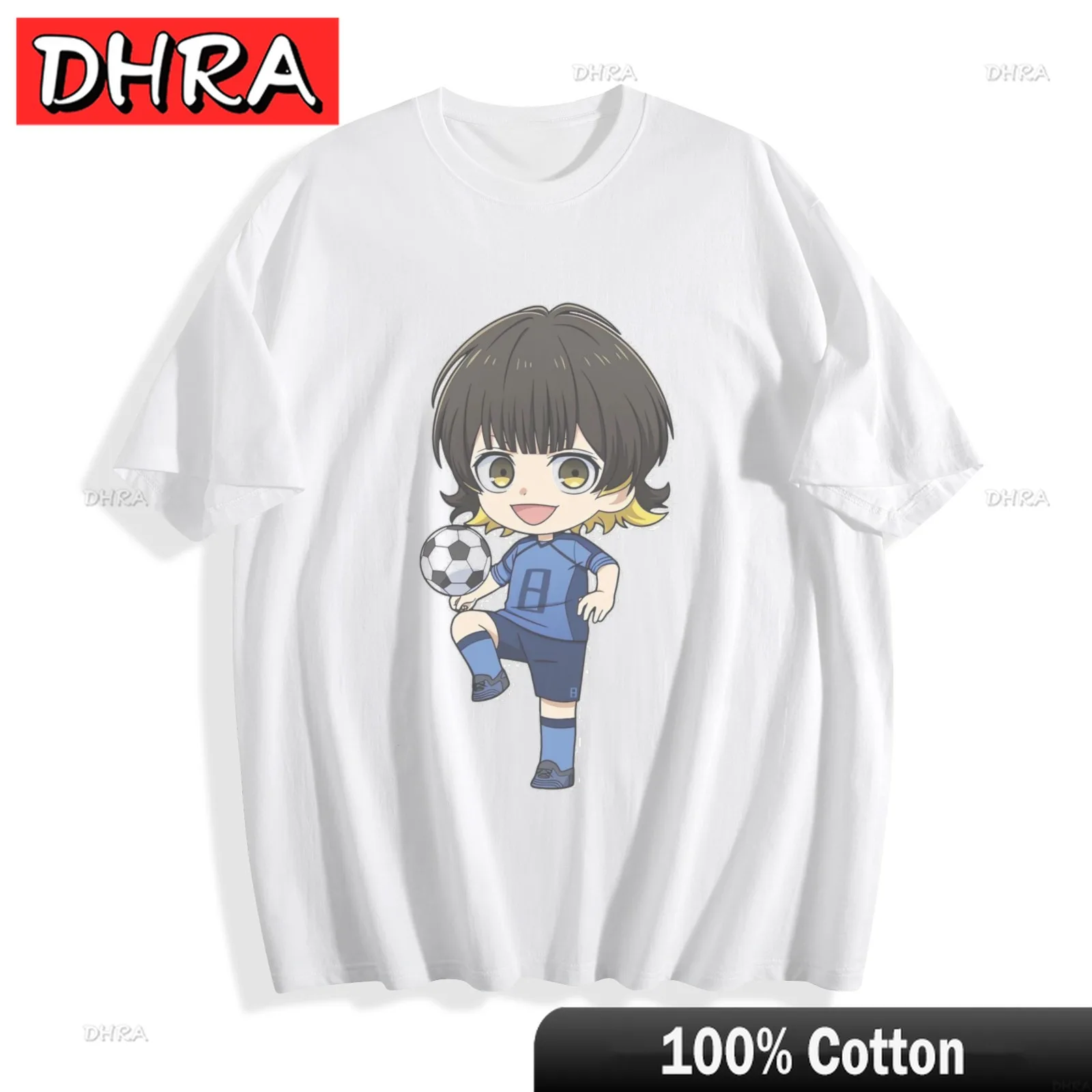 Unisex Blue Lock Anime Graphic Cotton Tee - Short Sleeve Summer Top