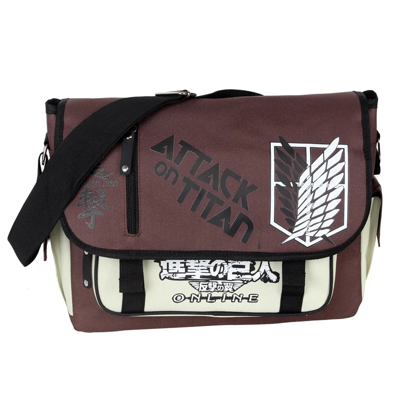 

Attack on Titan Handbag Messenger School Bag Sling Satchel Anime Shoulder Bags