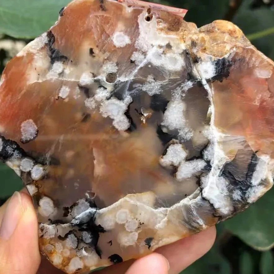 0.5Kg Natural Cherry Agate Exquisite Raw Ore Slice Bracelet Heart Small Broken Flower Old Material