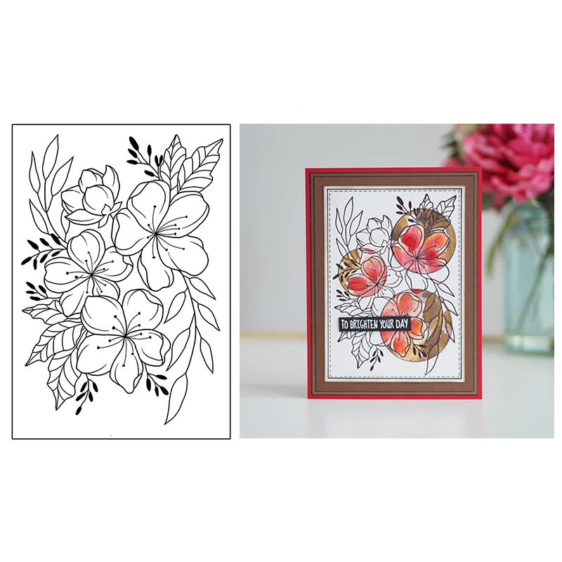 Flowers Series Clear Stamp Floral Clear Rubber Stamp Rubber Stamps