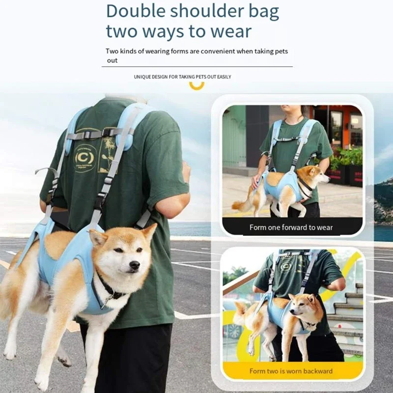 Pet Carrier Bag Pet Carrying Bag Pet Backpack Pet Supplies Dog Duffel Bag Adjustable Long and Short Dog Backpack Summer Mesh Breathable for Cat Out Travelling