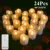 6/24Pcs Flameless LED Candles Tea Light Creative Lamp Battery Powered Home Wedding Birthday Party Decoration Lighting Dropship 20