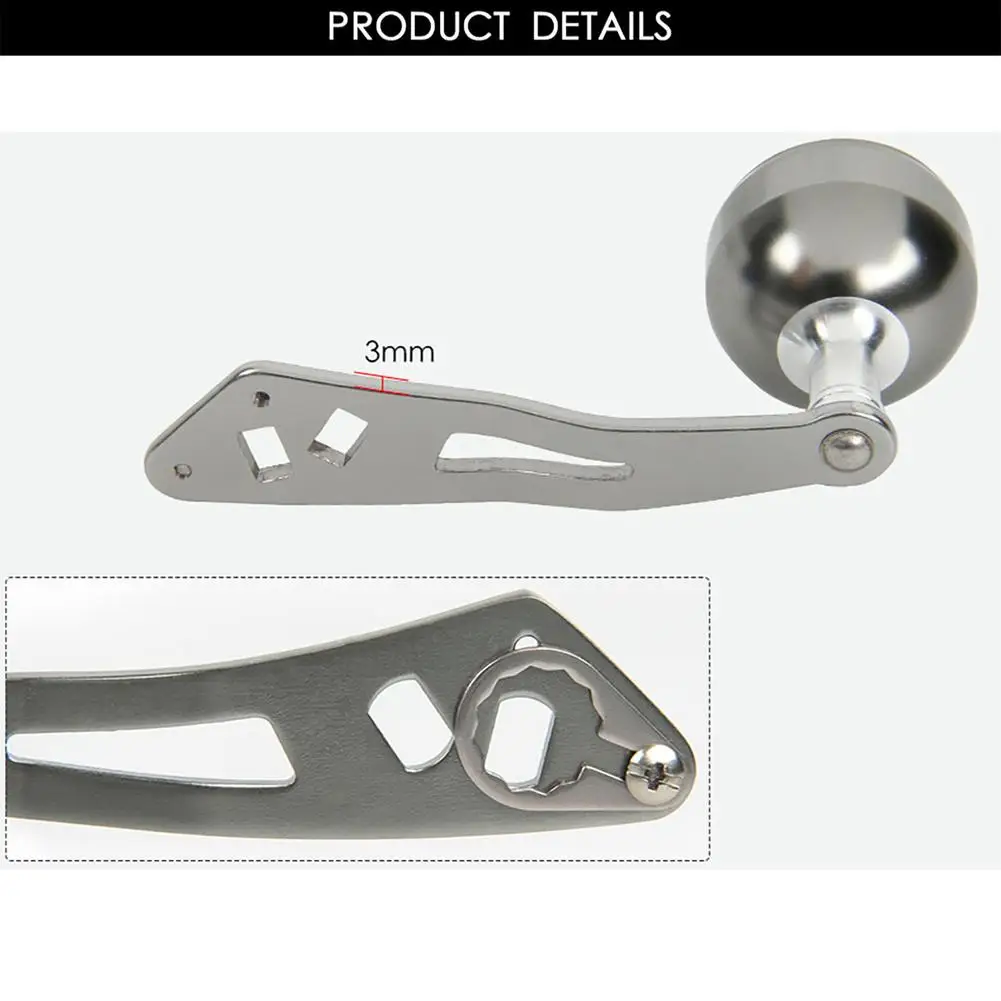 93mm Fishing Reel Modified Extended Rocker Arm Low-profile Reel Handle Metal Single Rocker Arm Replacements Parts fishing reels spinning fishing accessory