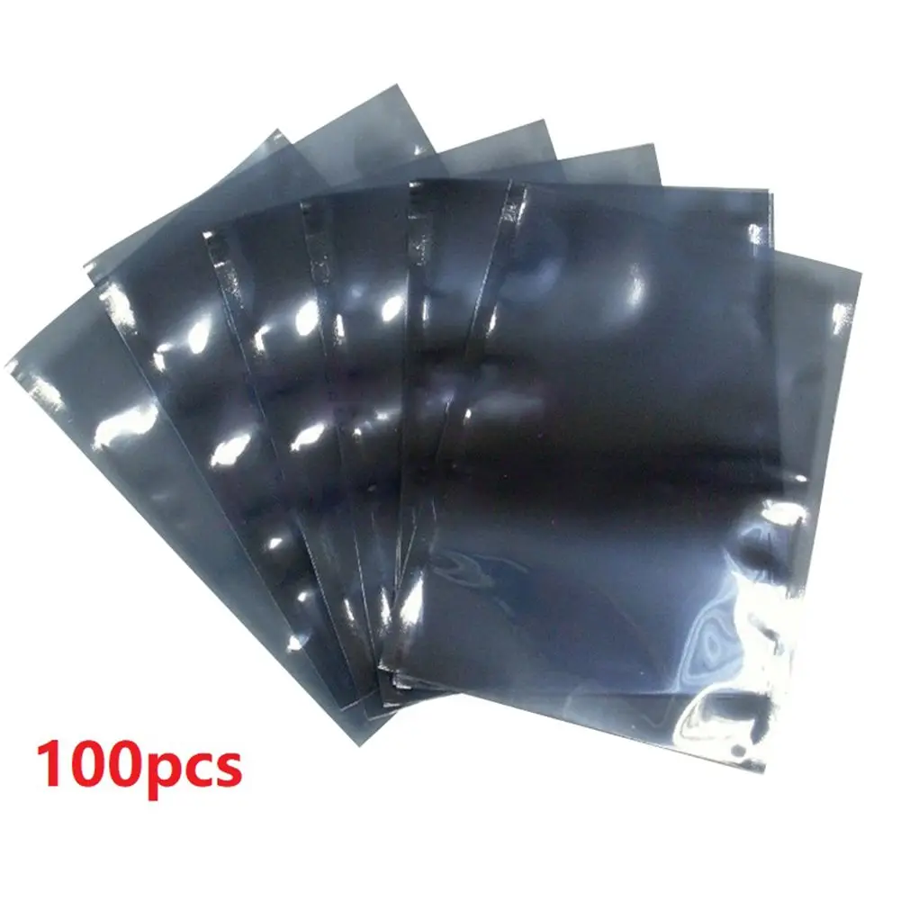 

100 Anti-Static Shielded Packaging Bags Resealable ESD Anti-static Instrument Chip Electronic Accessories Battery USB Pouches