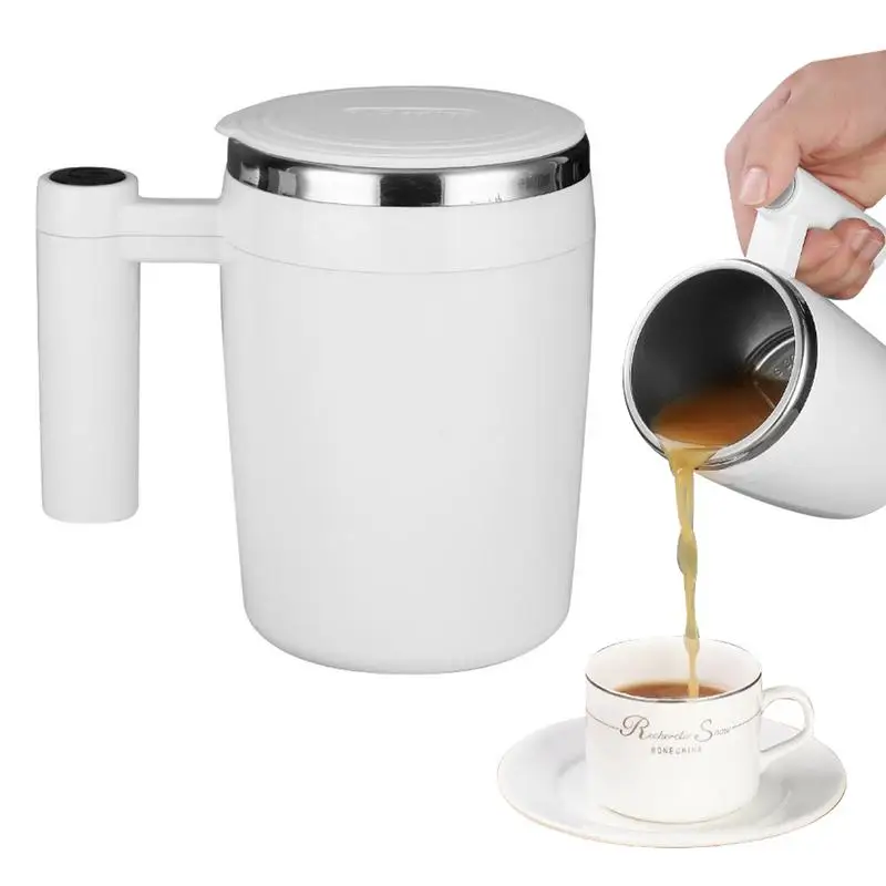 380ml Automatic Self Stirring Cup Coffee Milk Fruits Mixing Mug Blender USB  Rechargeable Electric Stainless Steel Thermal Cup - AliExpress