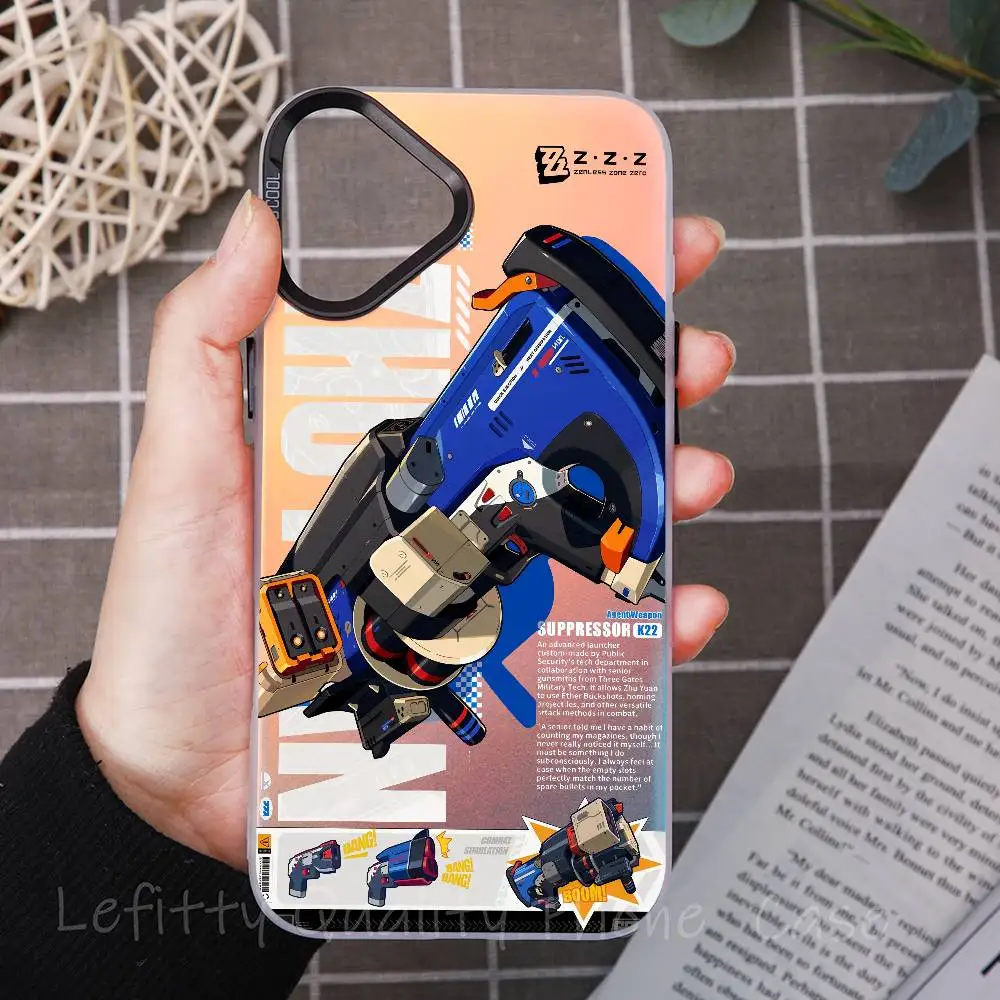 Zenless Zone Zero Matte Aurora Multicolor Laser Metallic Gradient Phone Case