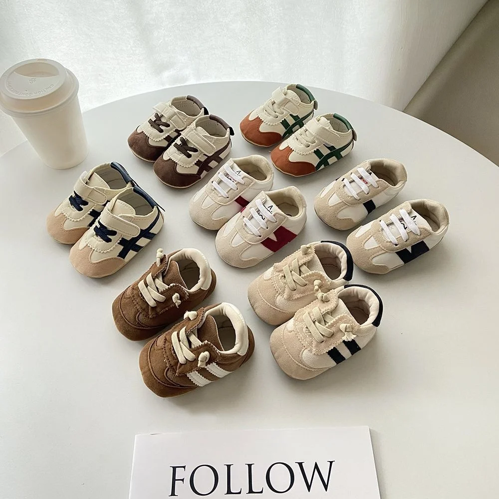Newborn Baby Classic Sneakers Letters Splicing Baby Casual Shoe Anti-slip Hundred Walking Boys Girls Shoes 0-18 Months baby shoes