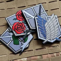 Attack on Titan Wings of Liberty Patch – Embroidered Armband & PVC Rubber Anime Badge for Tactical Backpack, Jackets & Cosplay Gear - Image 3