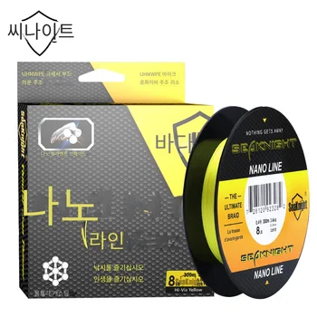 SeaKnight-나노 시리즈 낚시줄 300M, 4 가닥 꼰 줄 멀티 필라멘트 PE 낚싯줄 4 6 8 10LB 0.07-0.12mm