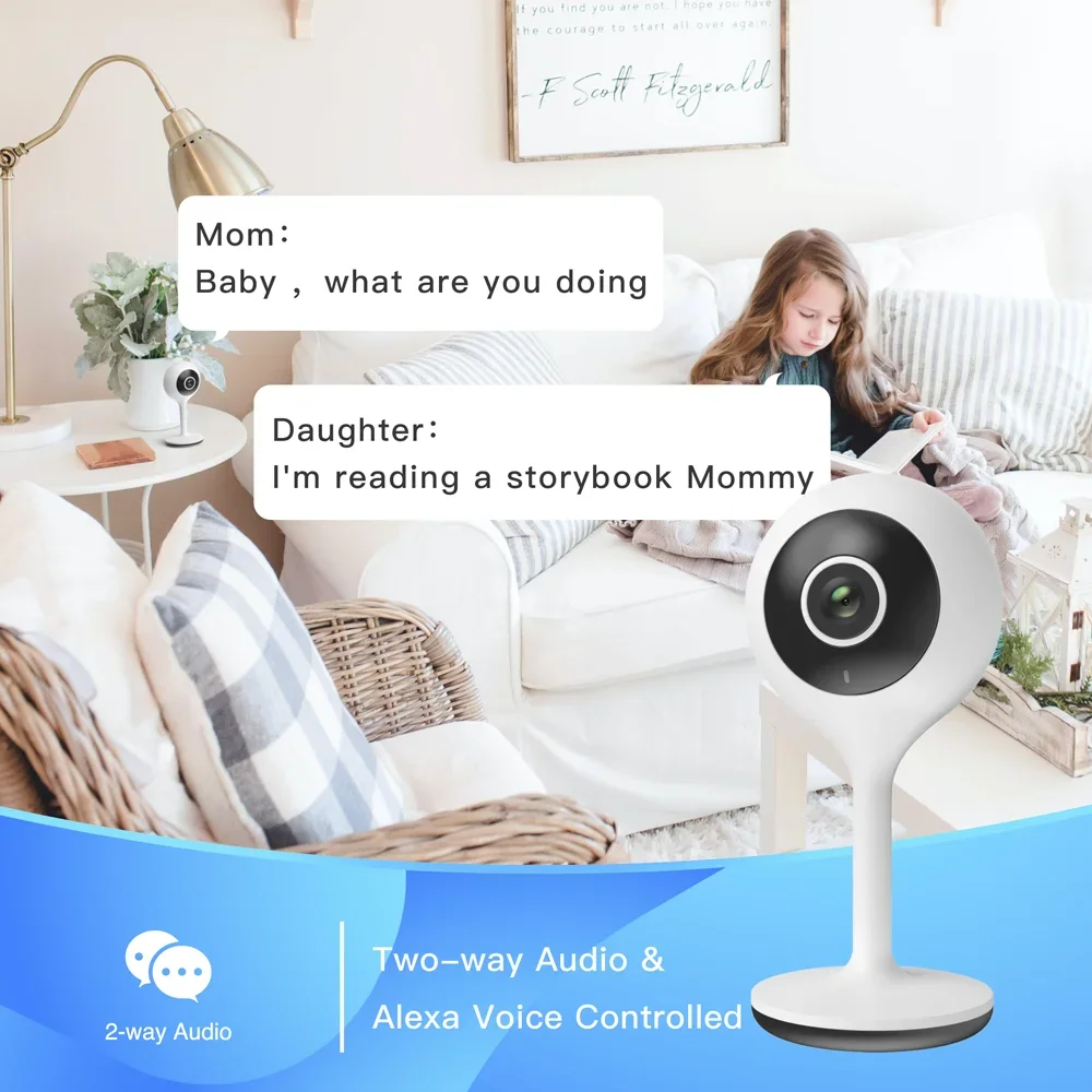 1080P IP Security Camera Mini WiFi CCTV Surveillance Camera IR Night Vision Tuya Baby Monitor Pet Webcam