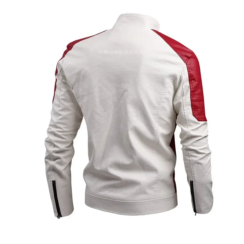 Winter Jacket Men Thickened Warm Zipper Jacket Men's Multi Pocket Casual Motorcycle PU Leather Jackets leather jackets