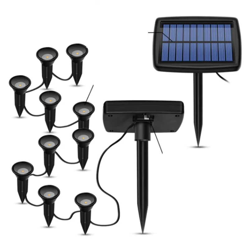 10 in 1 Outdoor Solar Lights RGB Changing Lawn Ground Lamp IP65 Waterproof Landscape Spotlights Garden Decoration solar ground lights solar lights lawn lamp garden lighting