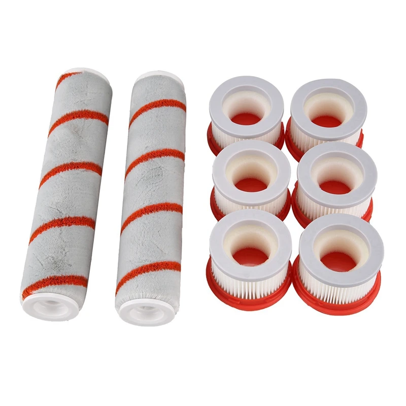 8PCS Roller Brushes Filter Replacements for Xiaomi Dreame V9 Cordless Handheld Vacuum Cleaner | Бытовая техника