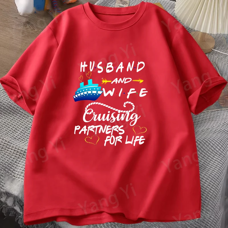 Cruise Ship Pattern Unisex Casual T-Shirt - Cruising Partners